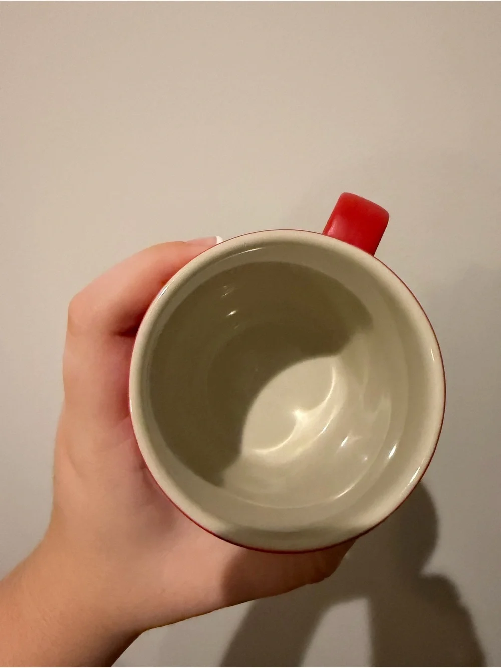 Disney Red Minnie Mouse Ceramic Mug with Cream Graphic Collectible